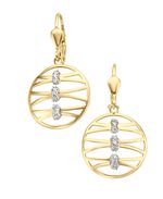 Filigraan oorbellen met kunststof. zirkonia 