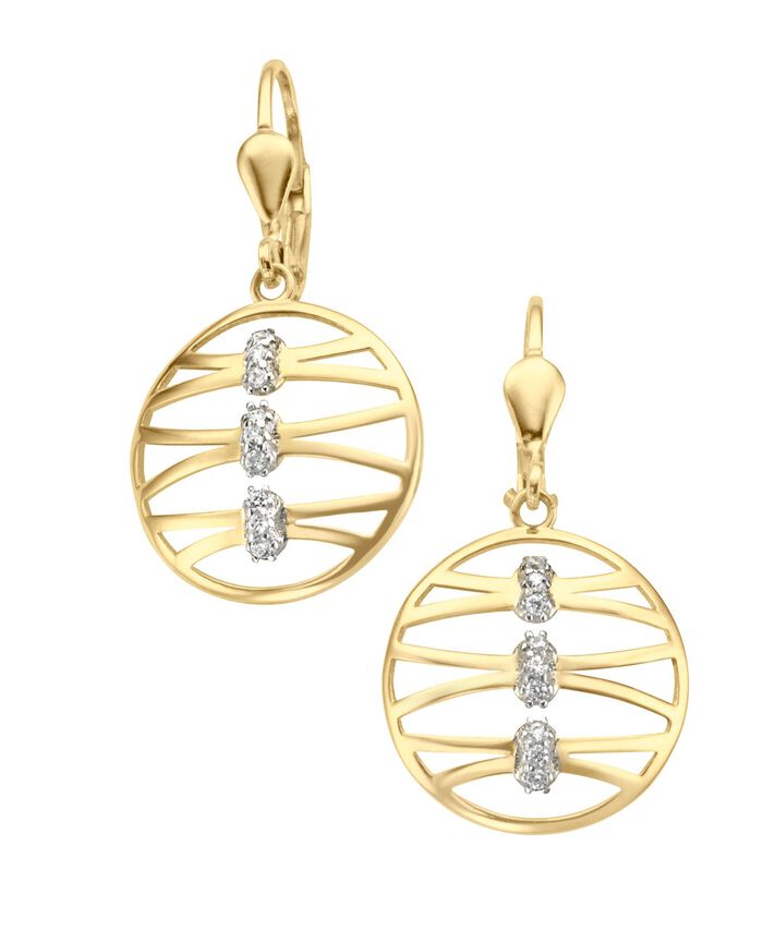 Filigraan oorbellen met kunststof. zirkonia 