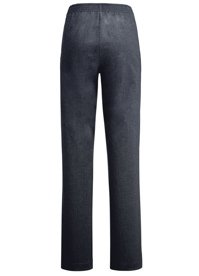 Broek in een modieuze wijdte ANTRACIET GEM.