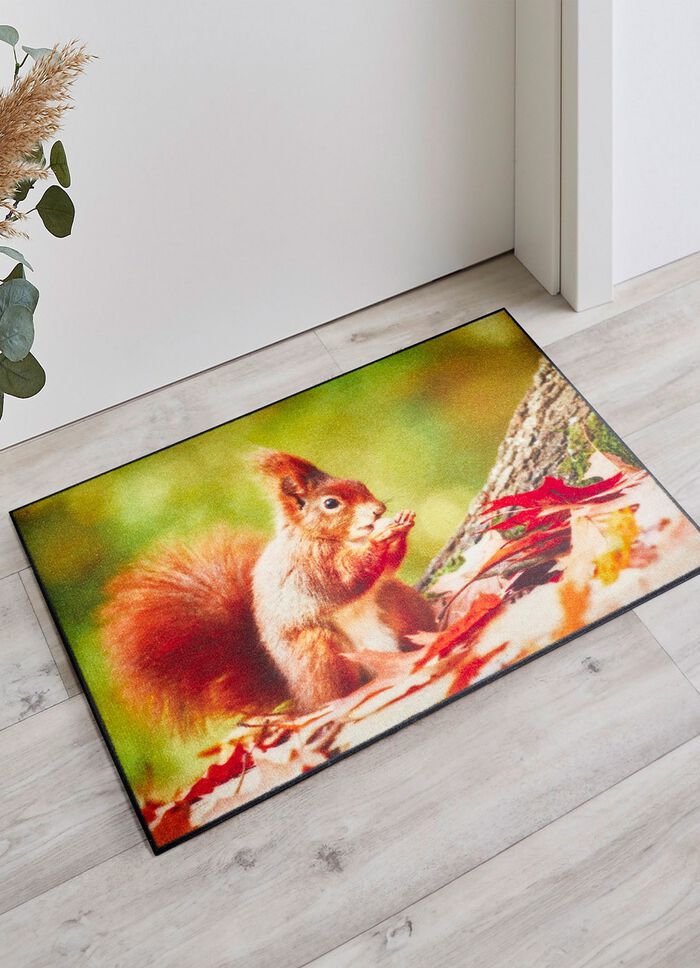 Deurmat met eekhoornmotief 