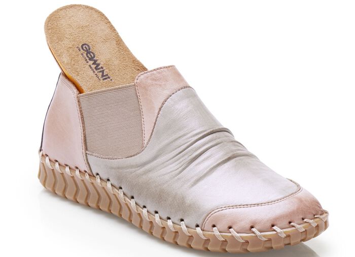 Gemini-laarsje met elastische inzetstukken aan de zijkant ROS&Eacute; KIEZELSTEEN