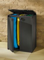 Afvalverzamelaar voor 2 of 3 vuilniszakken ANTRACIET