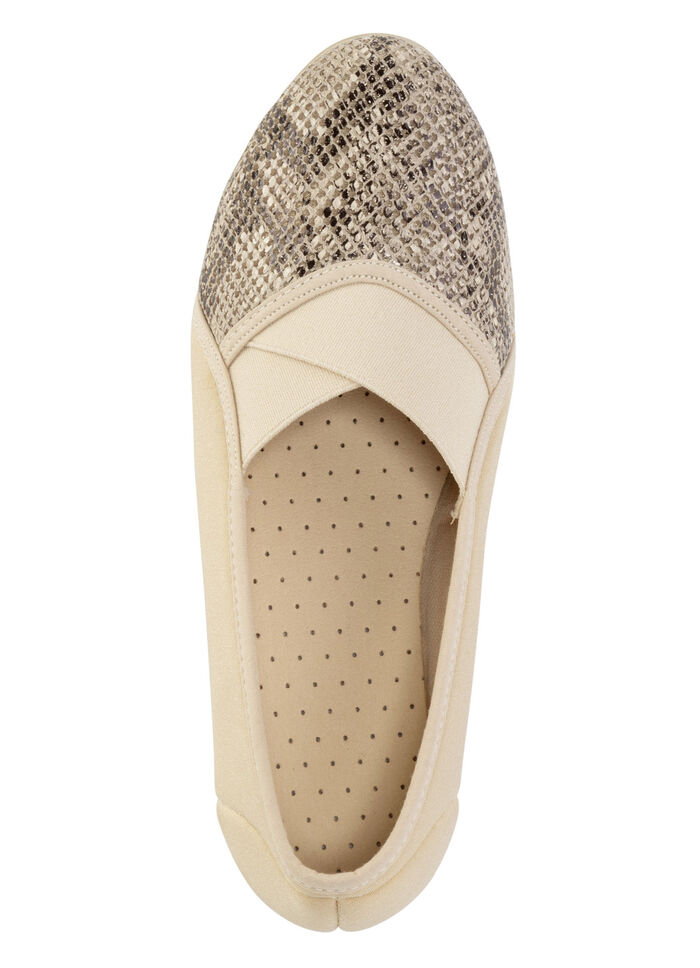 Slippers gemaakt van elastisch textielmateriaal BEIGE-BRAUN