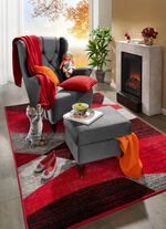 Oorfauteuil met kruk GRIJS