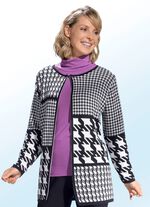 Vest met pied-de-poule-motief 