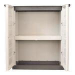 Praktische tuinkasten met stalen scharnieren BEIGE-GRIJS