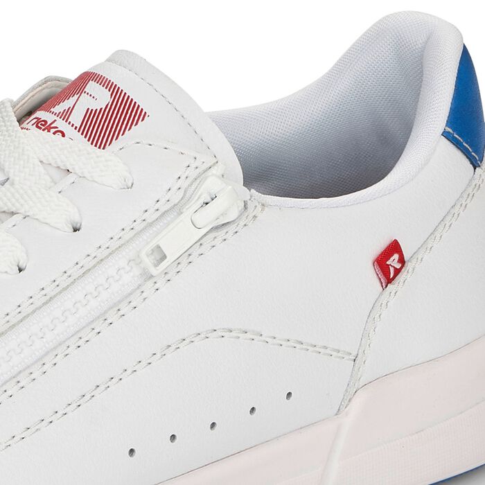 Rieker vetersneakers gemaakt van nappaleer WIT
