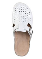 ELENA EDEN, zomerse damesklompen, wijdte G, met verstelbare gesp WIT