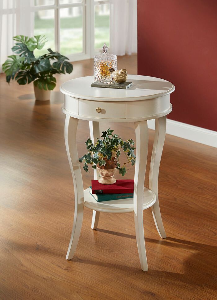 Bijzettafel met lade en extra plank 