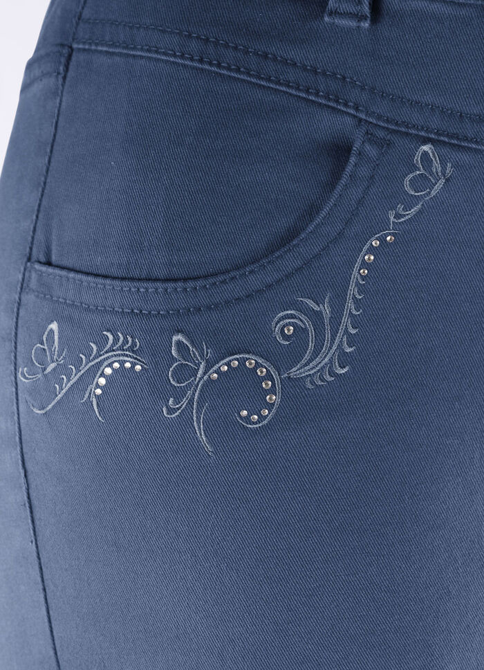 Broek met fonkelende strass steentjes JEANSBLAUW