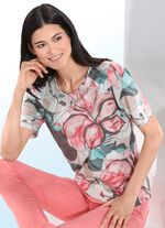 Trui van zeer zachte kwaliteit en met een elegante print 