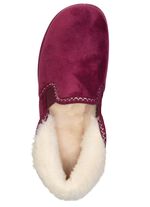Laurina, warme damespantoffels, met elastische band BORDEAUX