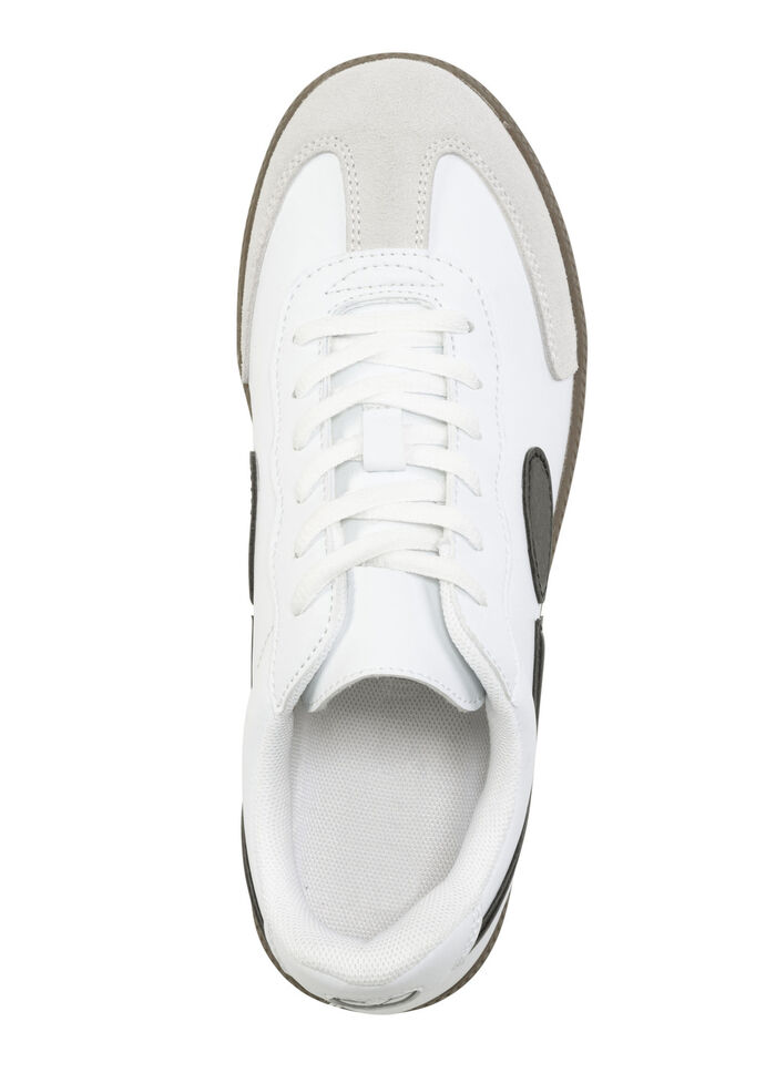 Sneakers gemaakt van synthetisch en su&egrave;de WIT-ZWART