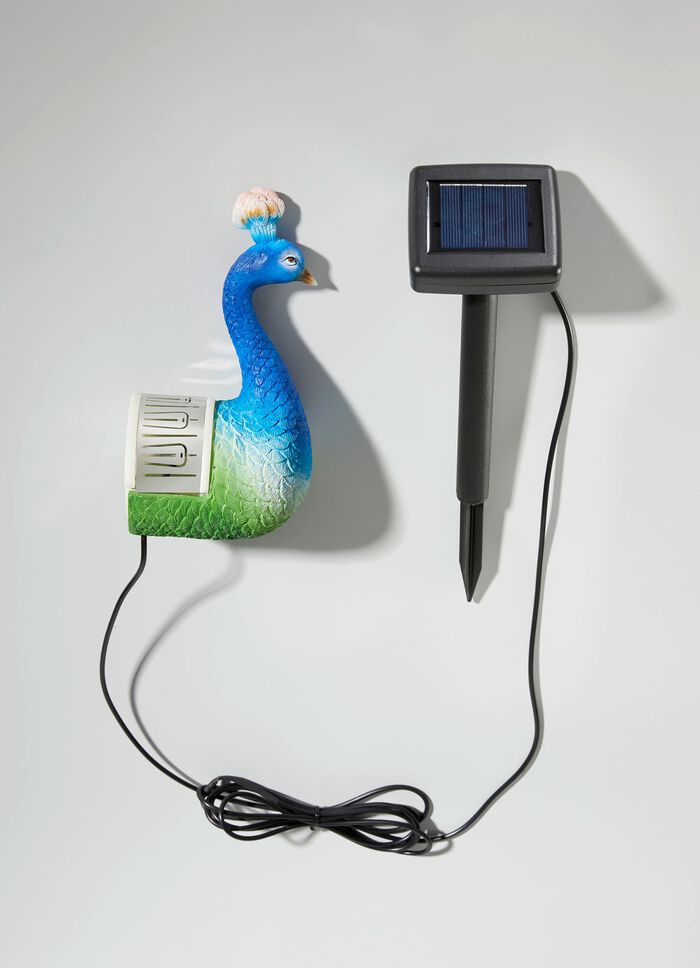 Muurlamp op zonne-energie, pauw 