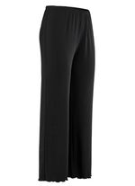 Zacht vloeiende, 7/8 lange broek ZWART