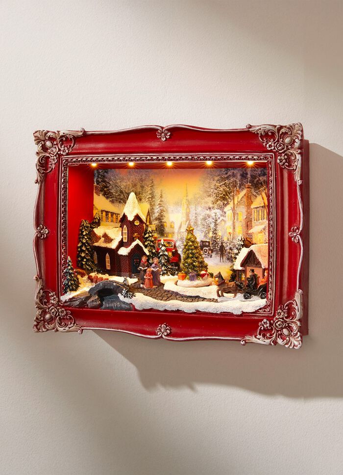 Decoratie met ledverlichting en kerstmelodie&euml;n 