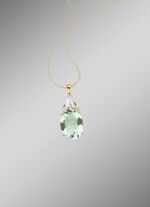 Kettinghanger met echte groene amethist 