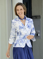 Blouseblazer met schoudervullingen 