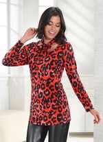 Shirt met een aantrekkelijke strikband bij de halslijn 