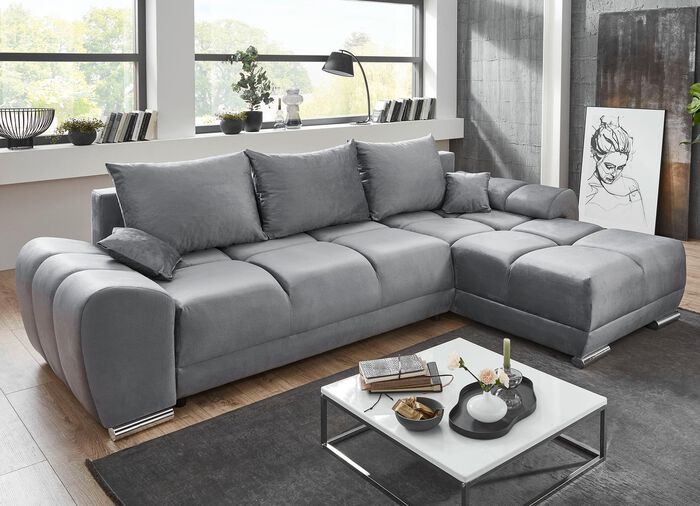 Gestoffeerde hoek met functie GRIJS