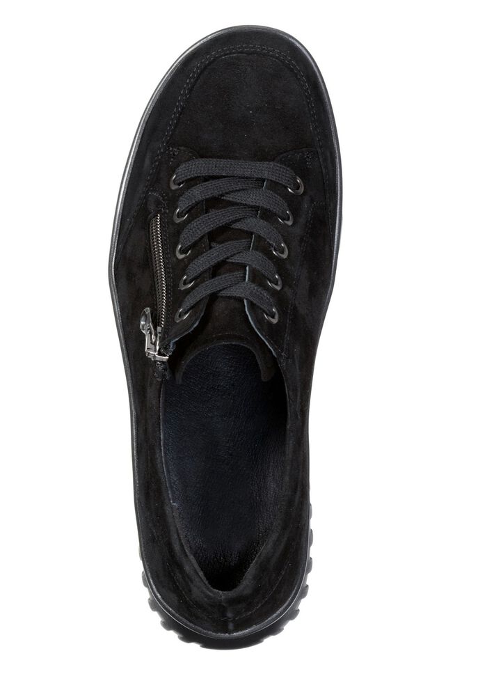 ELENA EDEN, comfortabele dames veterschoenen, breedte H, met uitneembaar voetbed ZWART