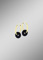 Eenvoudige oorringen met echte onyx 