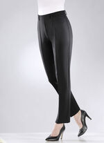 Jerseybroek met gewatteerde plooien ZWART