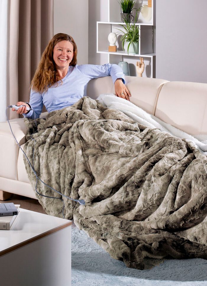 XXL elektrische deken in lamsvachtlook 