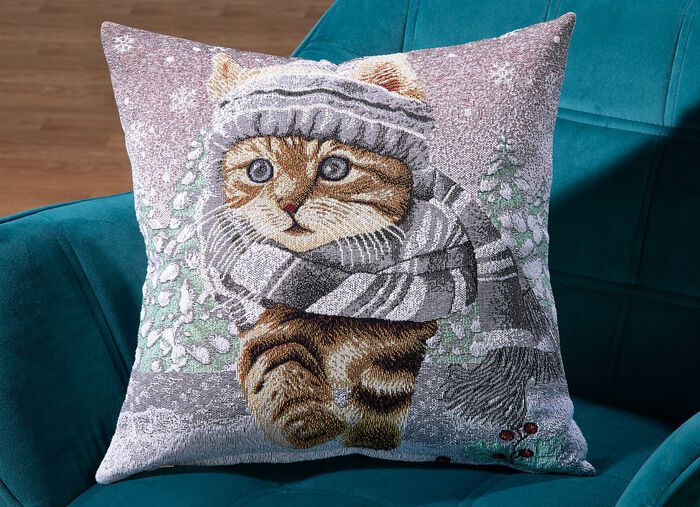 Kussenhoes van hoogwaardig wandtapijt 