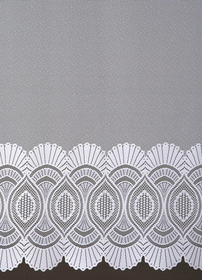 Kort gordijn met doorvoer voor roede WIT