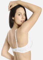 Sassa beugelbh met elastische kant WIT