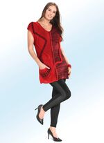 Legging van een interessante materiaalmix 