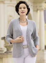 Cardigan met subtiele glittereffecten 