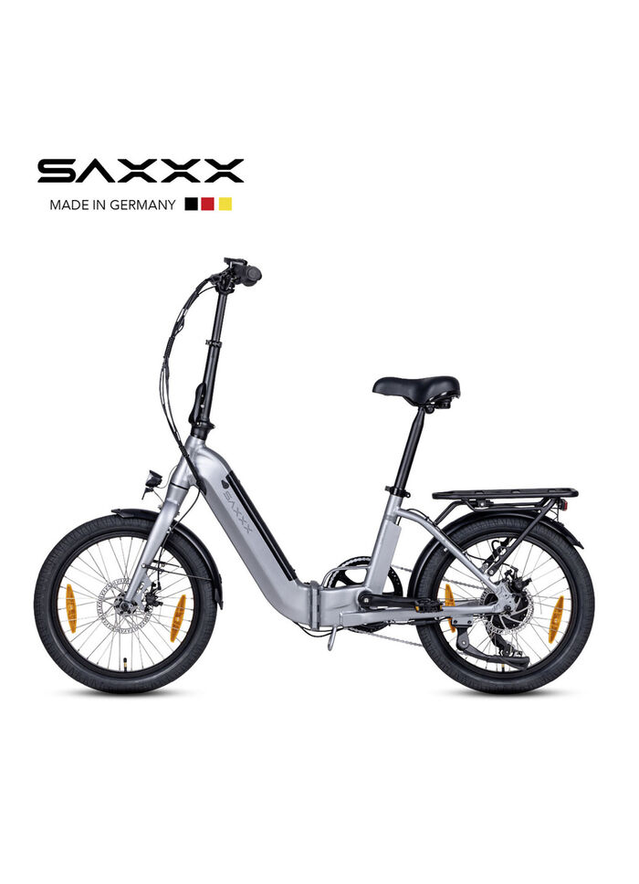Foldi Comfort opvouwbare e-bike van SAXXX GRIJS-ZILVER-MAT
