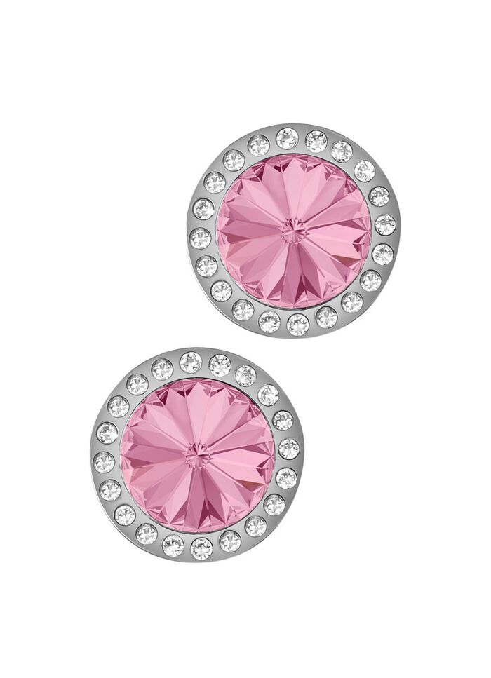Oorstekers met Swarovski&reg; kristallen in roze 