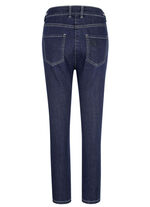 Enkellange jeans in 5-pocketmodel DONKERBLAUW