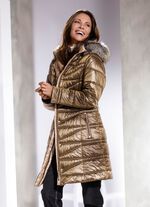 Korte donsjas met windjackmouwen 