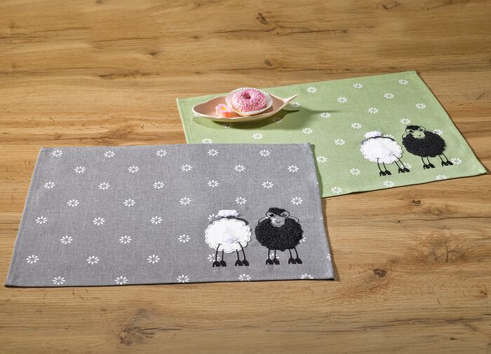 Tafel- en kamerdecoratie met pluche applicaties 