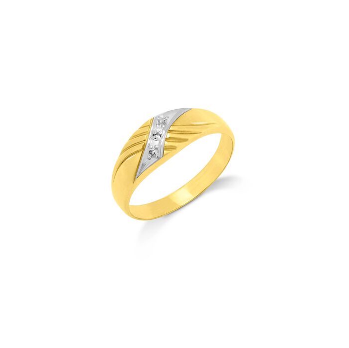 Tweekleurige damesring 