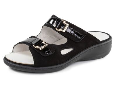 Ranger-muilezel met metalen sieraden met strass-steentjes 