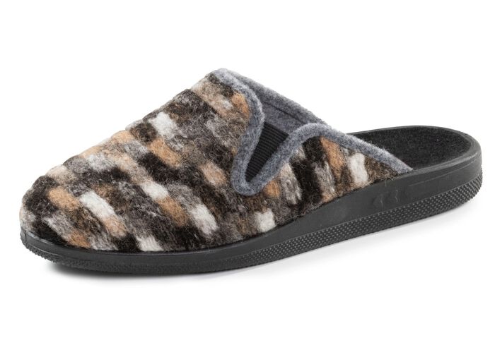 Slippers gemaakt van textielmateriaal met een patroon GRIJS-MULTICOLOR