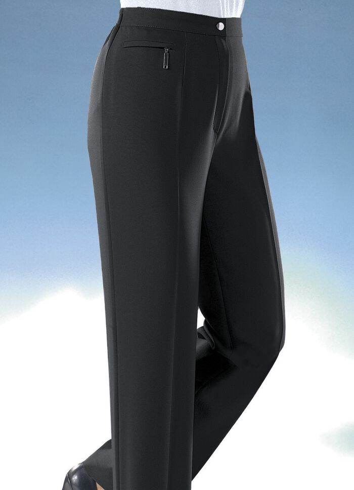 Comfortbroek met een 4 cm bredere tailleomtrek ZWART