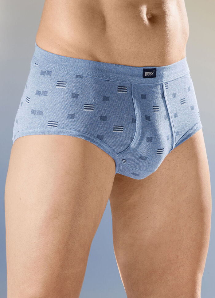 Set van vijf slips van fijne ribstof met all-over patroon 