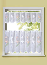 Jacquard kort gordijn met vlindermotief GEKLEURD