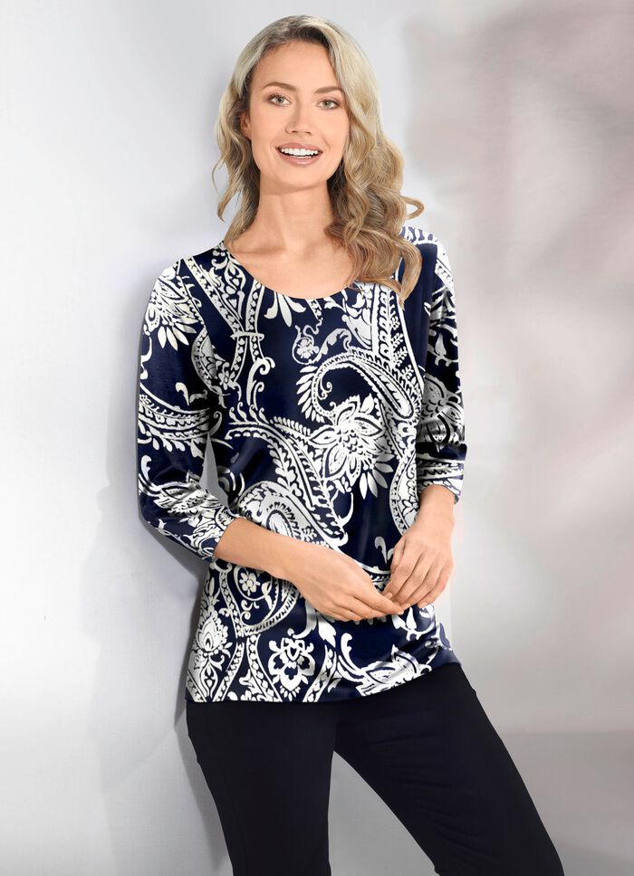 Overhemd met 3/4-mouwen 