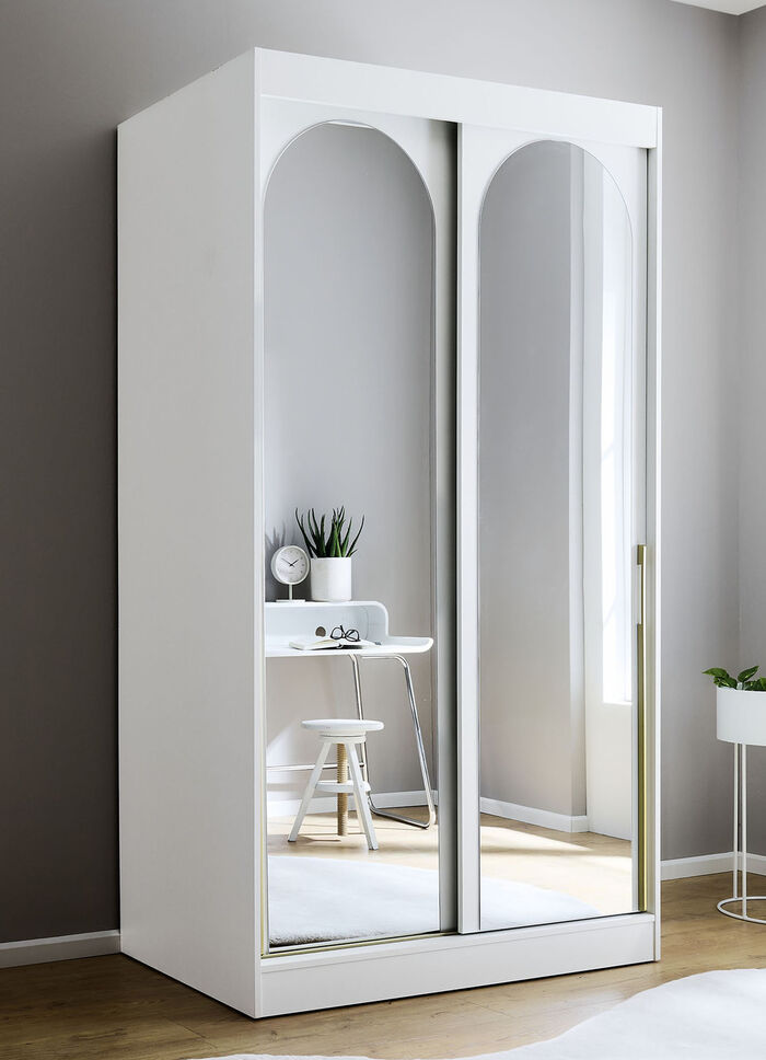 Moderne schuifdeurkast WIT