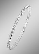 Armband van roestvrij staal met witte kristallen 