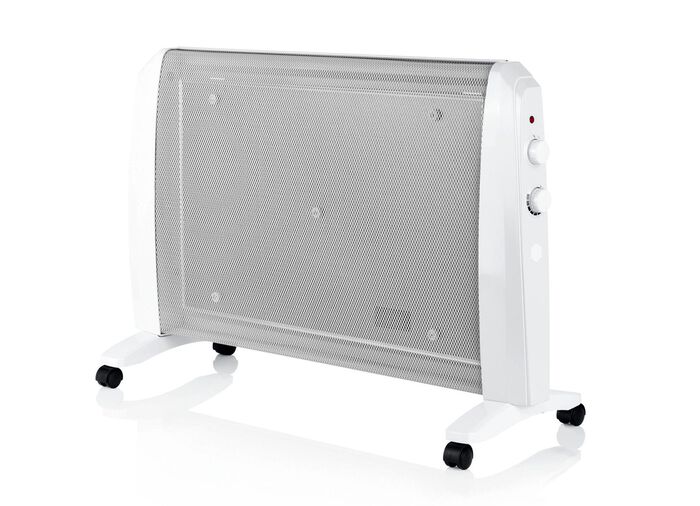 Keramisch golfverwarmingsapparaat met transportrollen WIT-GRIJS