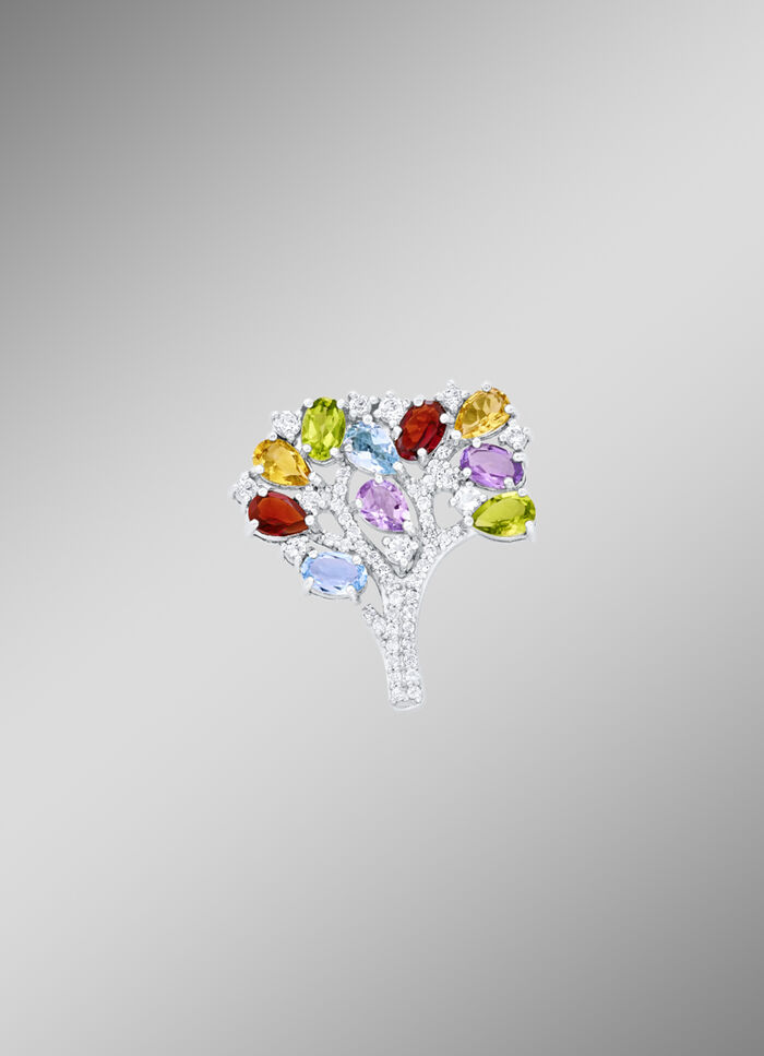 Broche met edelstenen