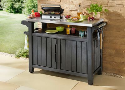 BBQ tafel Unity met RVS werkblad 